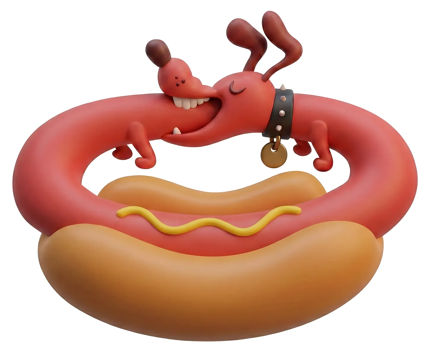 Set de stickers personalizados con el personaje salchicha de la marca Bachicha ilustrado por Elfiltrito